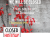 BANK HOLIDAY / 6TH-8TH DECEMBER!